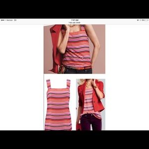 CAbi Banded cami Striped Style 3448 Size XL NWOT